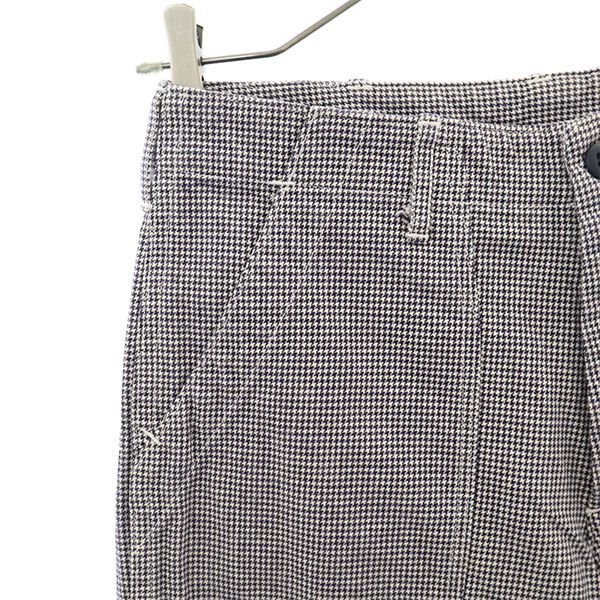 Danton ダントン チェック ベイカー パンツ 34 ネイビー×ホワイト シンチバック VETEMENTS DE TRAVAIL レディース