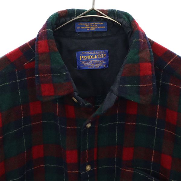 PENDLETON ペンドルトン チェック 長袖 ウールシャツ L メンズ