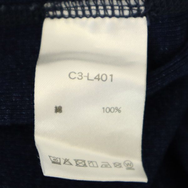 チャンピオン リバースウィーブ ロゴワッペン 長袖 Tシャツ MEDIUM ネイビー Champion メンズ