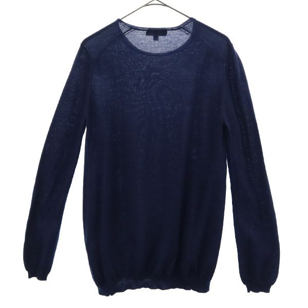 Drawer ドゥロワー 長袖 カシミヤブレンド ニット 1 ネイビー セーター レディース