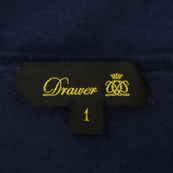 Drawer ドゥロワー 長袖 カシミヤブレンド ニット 1 ネイビー セーター レディース