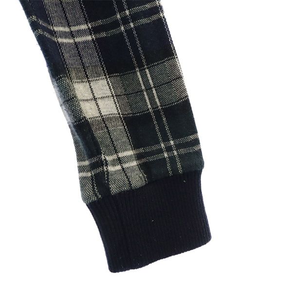 FRED PERRY フレッドペリー チェック ジップジャケット S ネイビー ロゴ刺繍 メンズ