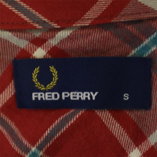 FRED PERRY フレッドペリー チェック ジップジャケット S ネイビー ロゴ刺繍 メンズ