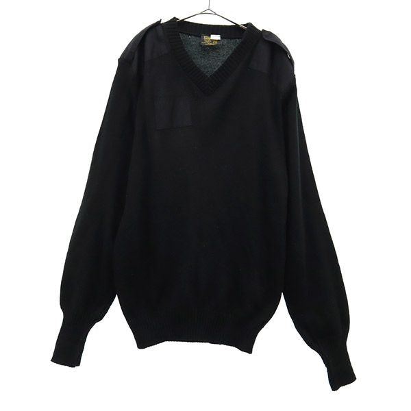 Citadel シタデル 英国製 長袖 Vネック セーター XLARGE ブラック ニット メンズ
