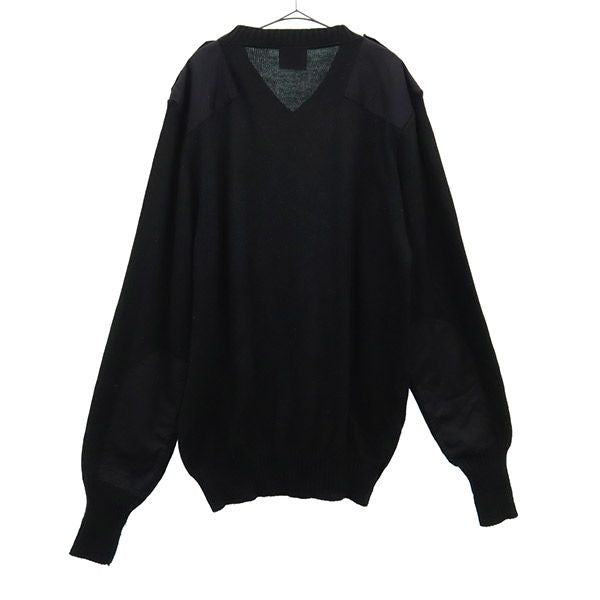 Citadel シタデル 英国製 長袖 Vネック セーター XLARGE ブラック ニット メンズ