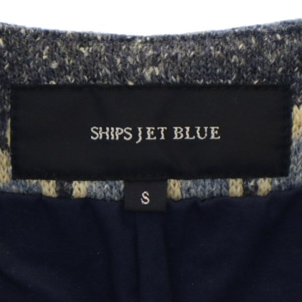 シップスジェットブルー 総柄 ニットベスト S ブルー系 SHIPS JET BLUE メンズ