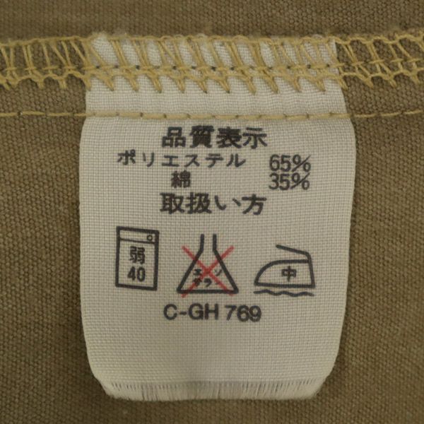 ポリスマンユニフォーム ワッペン 長袖 ミリタリーシャツ L カーキ Policeman UNIFORM コスプレ メンズ