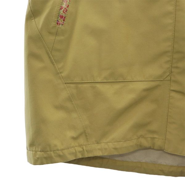 フォックスファイヤー アウトドア 花柄 長袖 マウンテンパーカー M ベージュ系 Foxfire 収納袋付き ロゴ刺繍 レディース