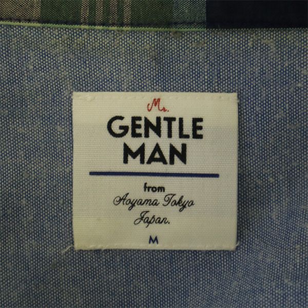 Mr.GENTLEMAN ミスタージェントルマン チェック 長袖 ボタンダウンシャツ M グリーン系 メンズ