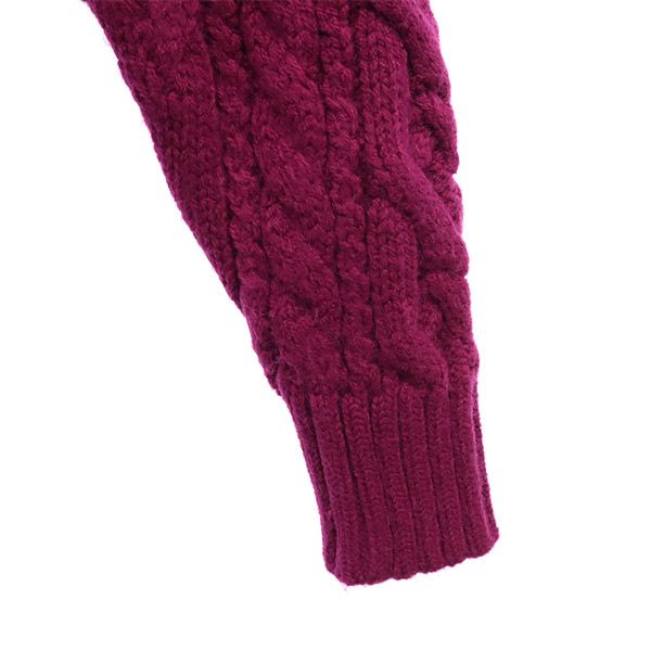 未使用 eimy istoire エイミー イストワール 長袖 セーター F パープル ニット ビジュー レディース