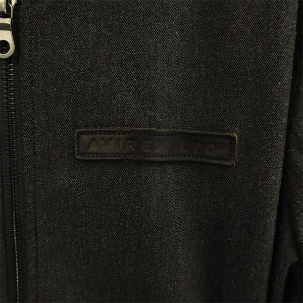 AVIREX アヴィレックス ロゴワッペン ジップジャケット F グレー レディース