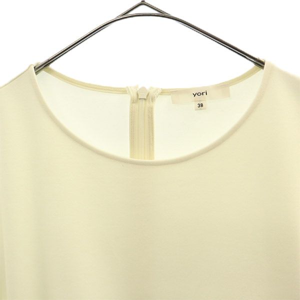 yori ヨリ 長袖 ティアードギャザー ブラウス 38 ホワイト レディース