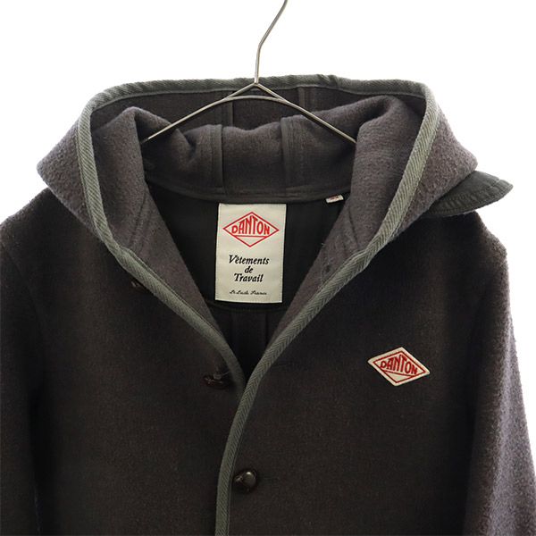 Danton ダントン ロゴワッペン ウールジャケット 34 グレー レディース
