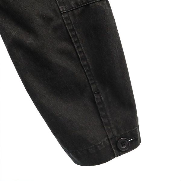 ディファレンス 総柄 ツギハギ ジャケット 3 ブラック DIFFERENCE ステンカラー メンズ