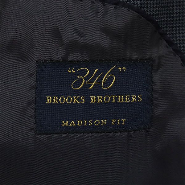 サンヨンロク チェック ウールジャケット 42L ブルー 346 ブルックスブラザーズ メンズ