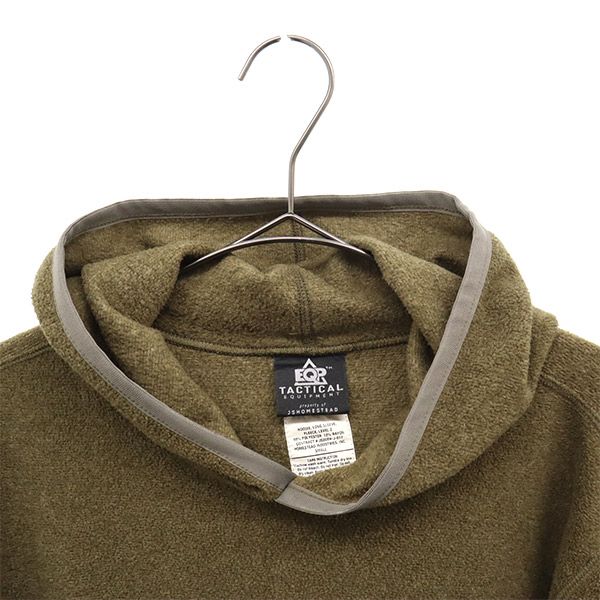 EQP TACTICAL イーキューピータクティカル 日本製 ワッペン 長袖 スウェットパーカー S カーキ プルオーバー トレーナー メンズ