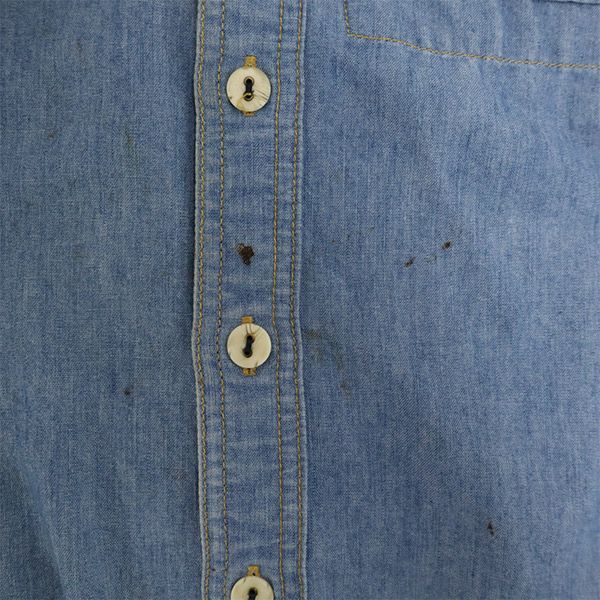 FACTOTUM ファクトタム 日本製 長袖 デニムシャツ 44 ブルー メンズ