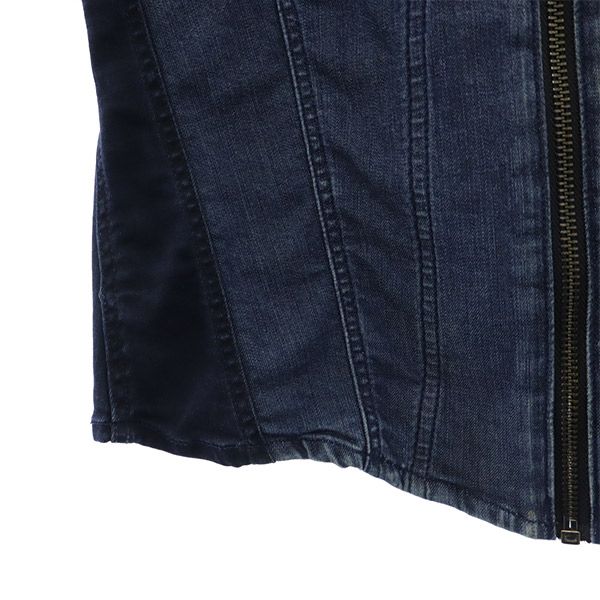 G-STAR RAW ジースターロウ ロゴワッペン デニムジャケット S ブルー ジージャン フルジップ ロゴプレート レディース