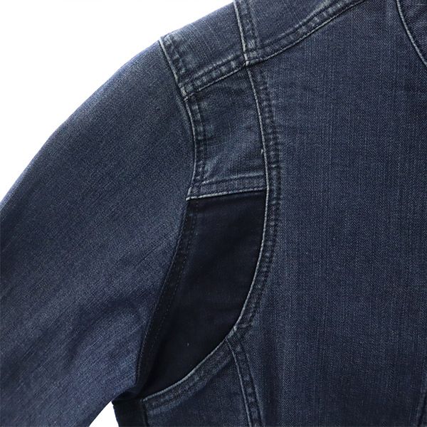 G-STAR RAW ジースターロウ ロゴワッペン デニムジャケット S ブルー ジージャン フルジップ ロゴプレート レディース