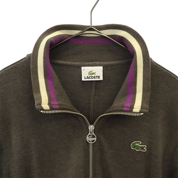 LACOSTE ラコステ ロゴワッペン ジップジャケット 2 グレー メンズ
