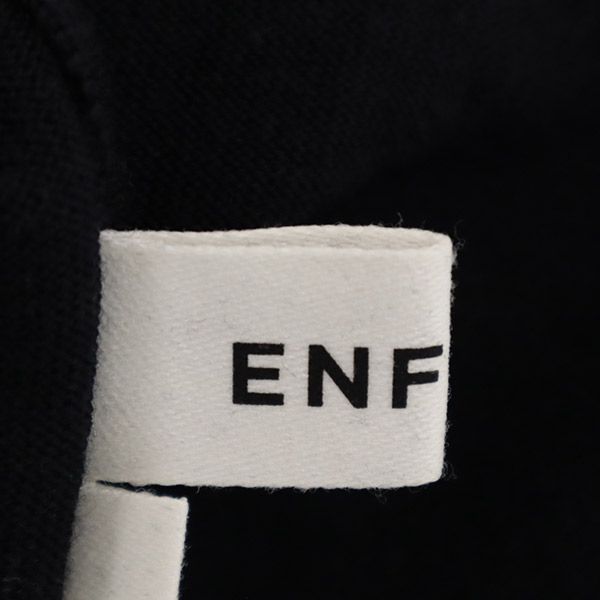 エンフォルド 長袖 ウール セーター 38 ブラック ENFOLD アシンメトリー変形ニット レディース