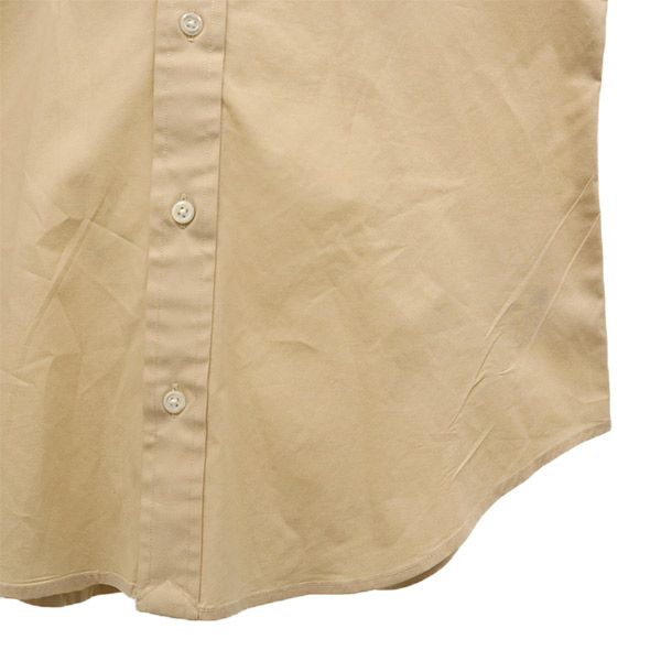 ラルフローレン ロゴ刺繍 長袖 シャツ 9 ベージュ RALPH LAUREN レディース