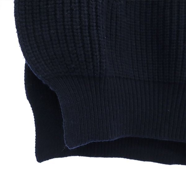 TOGA PULLA トーガ プルラ 長袖 ウールブレンド ハイネック デザイン セーター 36 ネイビー ニット レディース