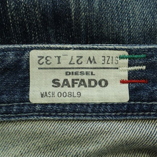 DIESEL ディーゼル イタリア製 ストレートデニムパンツ W27 ブルー ボタンフライ ジーパン SAFADO レディース