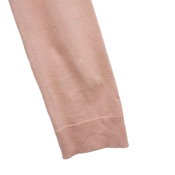 エヴェックス バイ クリツィア ロゴ刺繍 長袖 ニット カーディガン 40 ピンク EVEX by KRIZIA 三陽商会 レディース