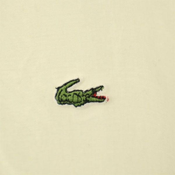 LACOSTE ラコステ 日本製 ロゴワッペン フーディー コットンジャケット 42 ホワイト レディース