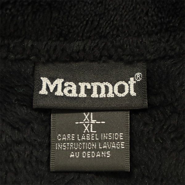 マーモット ロゴ刺繍 フリースジャケット XL ブラック MARMOT メンズ