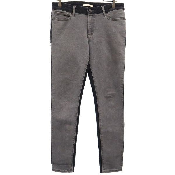Levi's リーバイス 711 切替 切替 スキニーデニムパンツ W29 グレー ジーパン レディース