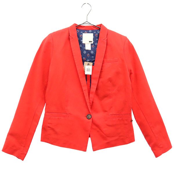 未使用 Levi's リーバイス ロゴプレート 1つボタン ジャケット XS レッド レディース