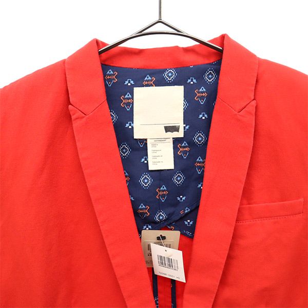 未使用 Levi's リーバイス ロゴプレート 1つボタン ジャケット XS レッド レディース