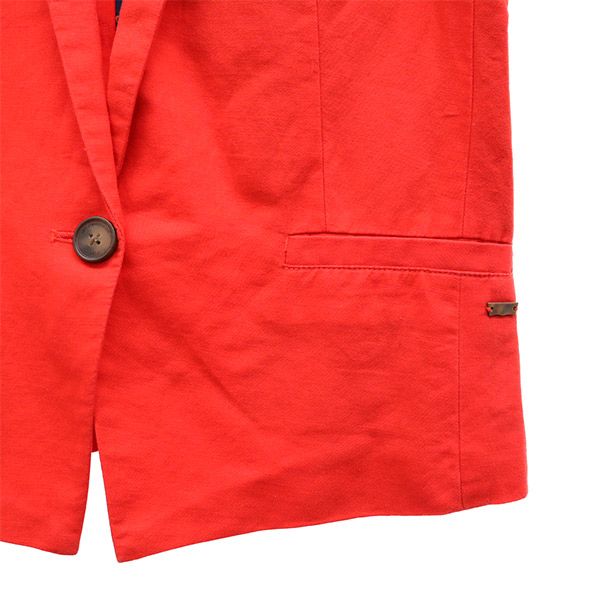 未使用 Levi's リーバイス ロゴプレート 1つボタン ジャケット XS レッド レディース