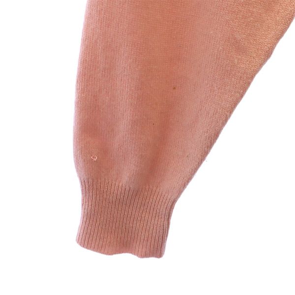 ピュアカシミア 長袖 カシミヤ100% ニット カーディガン L ピンク PURE CASHMERE レディース