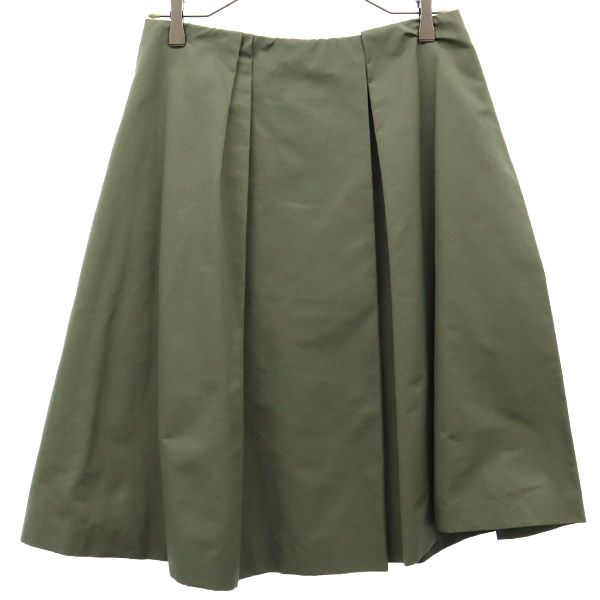 未使用 BALLSEY ボールジー ミディ丈 タック スカート 38 カーキ レディース