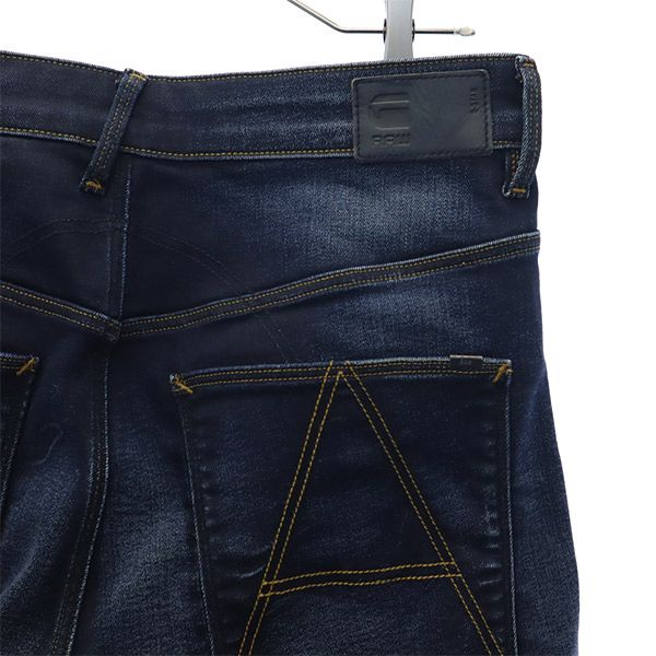 ジースターロウ デニムパンツ W27 ネイビー G-STAR RAW ジーパン アンクル クオーター レディース
