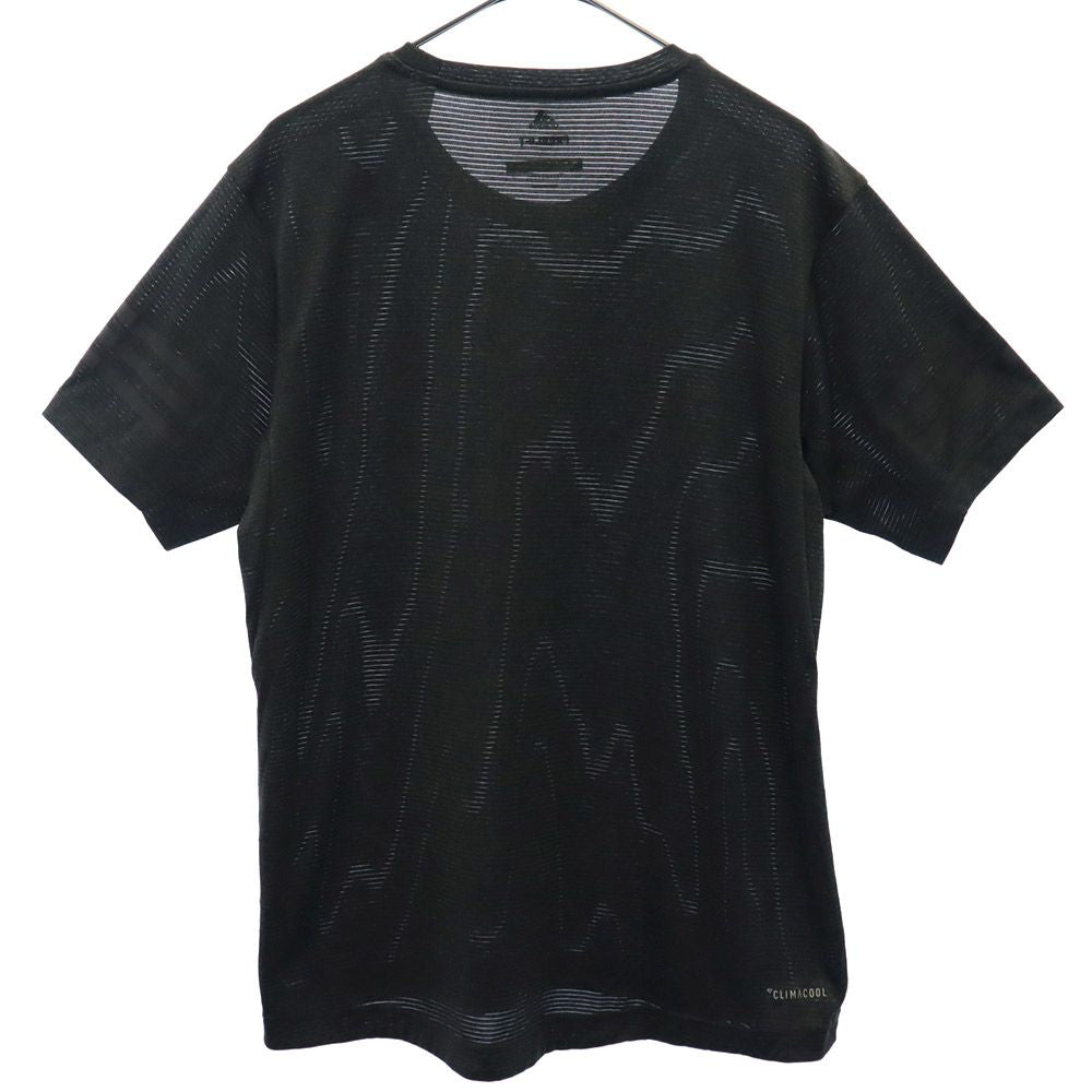 アディダス ボーダー トレーニング 半袖 ウェア S グレー adidas Tシャツ スポーツ ロゴプリント メンズ