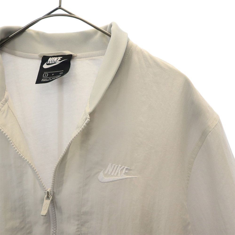 ナイキ ジップジャケット S ホワイト NIKE ロゴ刺繍 メンズ