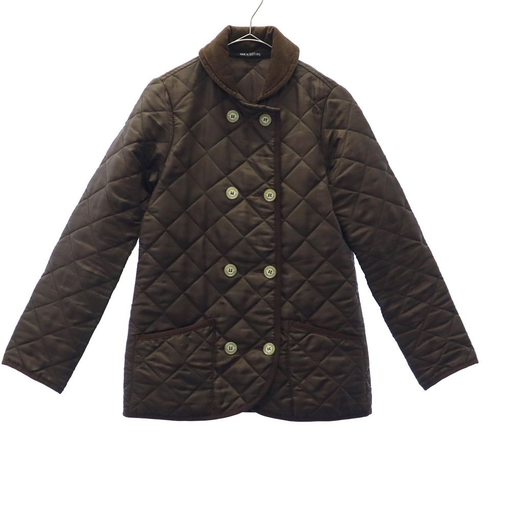Traditional Weatherwear トラディショナルウェザーウェア 中綿 ダブルブレスト キルティングジャケット 32 ブラウン レディース