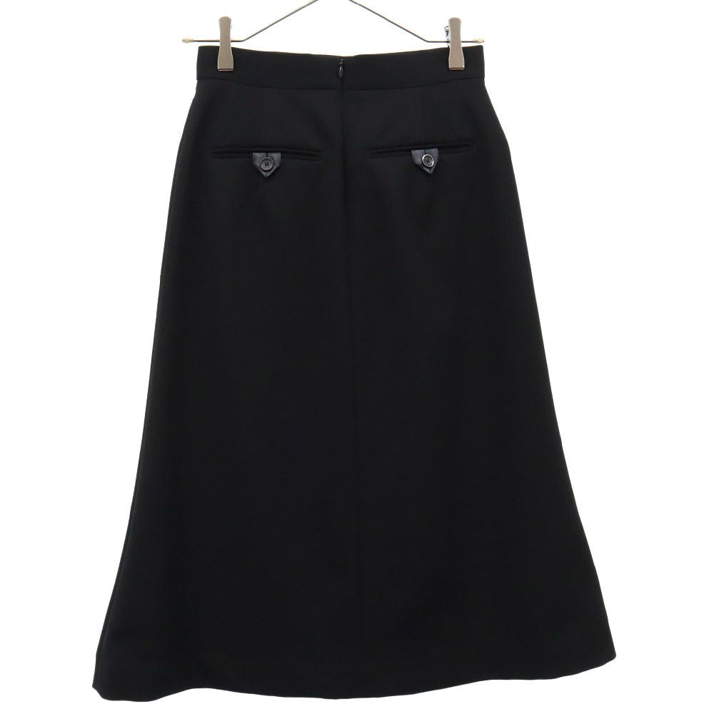 未使用 COLUMN コラム ロング丈 フレアスカート 36 ブラック レディース