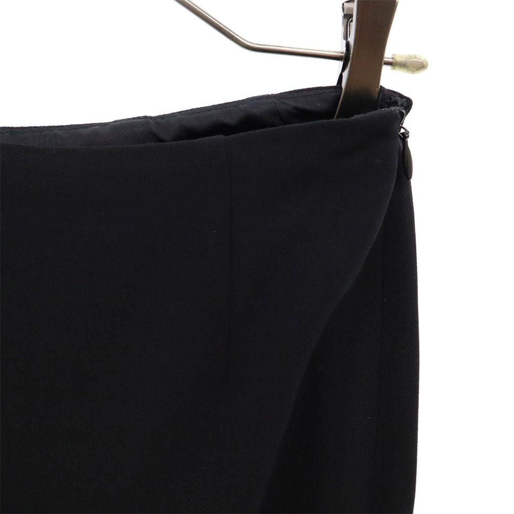 RALPH LAUREN COLLECTION ラルフローレン コレクション USA製 ウールブレンド ミディ丈 スカート 2 ブラック レディース