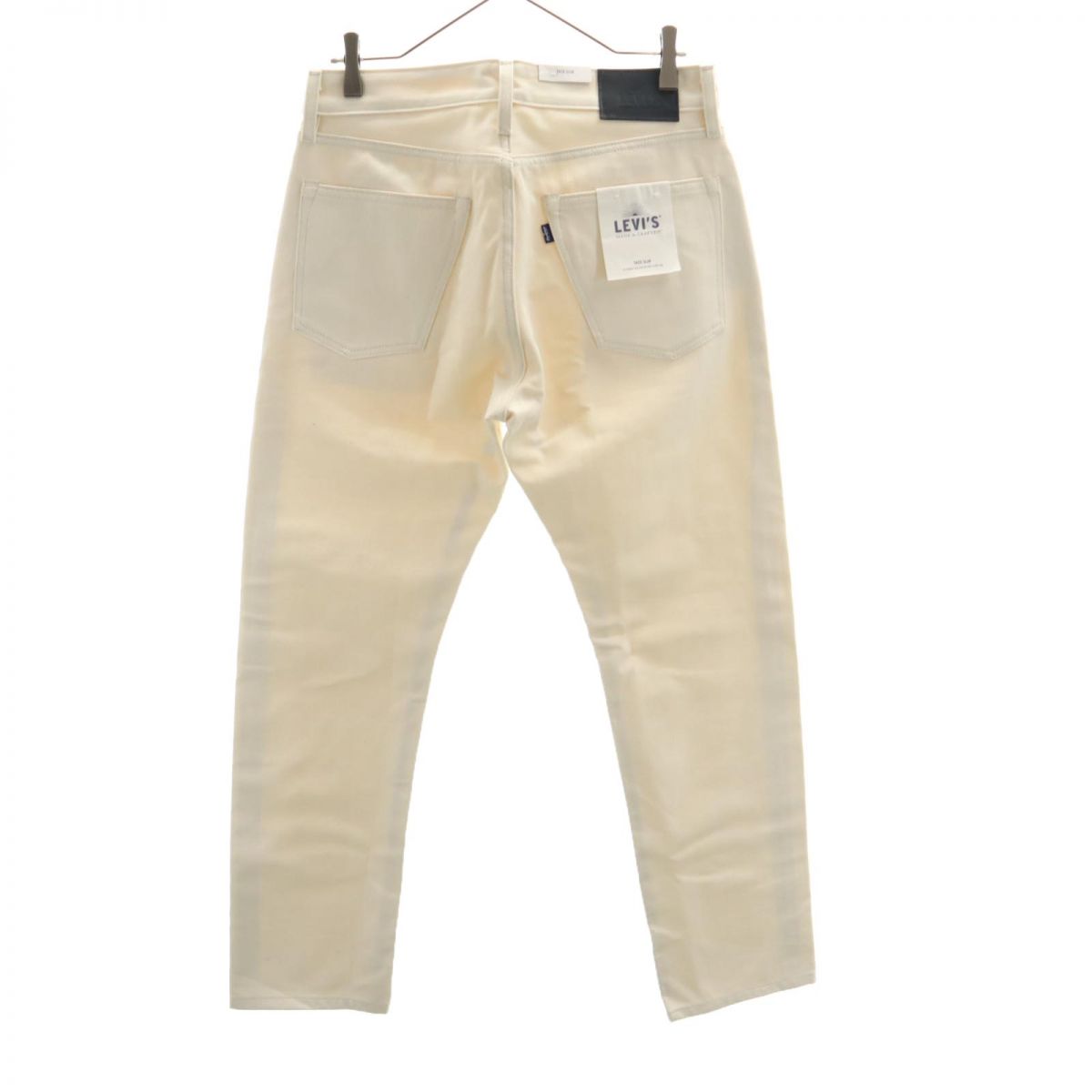 リーバイス 未使用 ロゴワッペン スリムデニムパンツ W32 ホワイト Levi's ジーパン メンズ