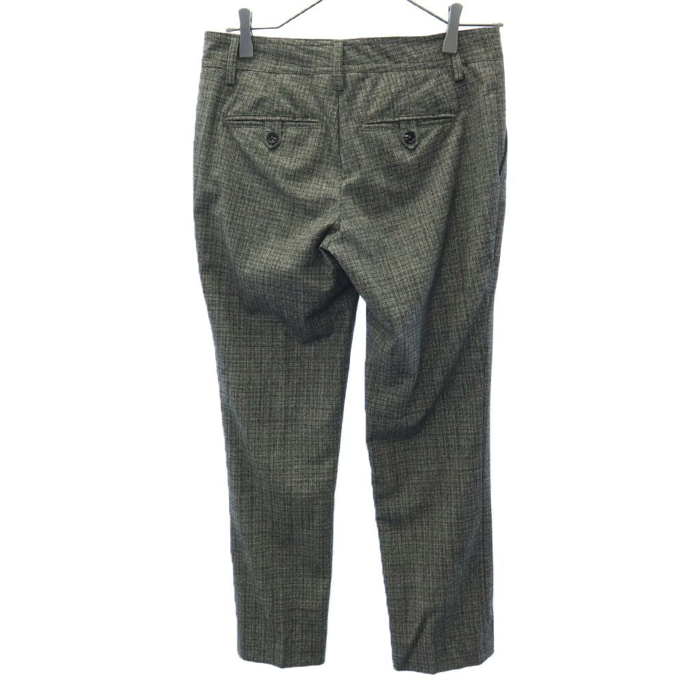 Kiton キートン チェック スラックスパンツ 38 グレー系 レディース