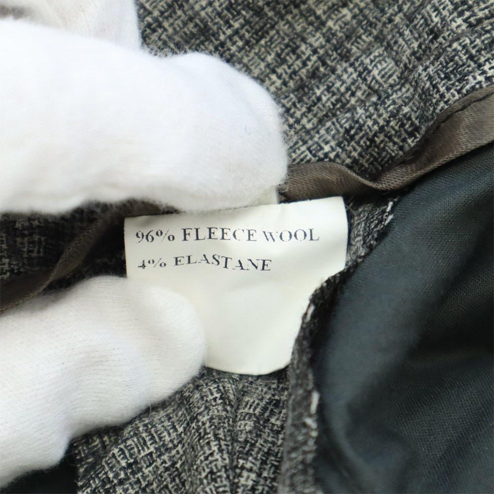 Kiton キートン チェック スラックスパンツ 38 グレー系 レディース