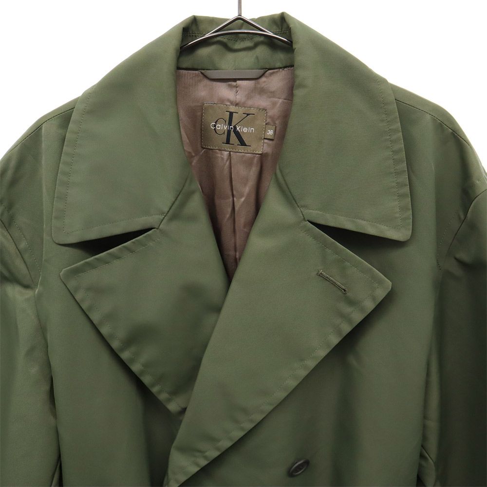 Calvin klein カルバンクライン 日本製 トレンチコート 36 グリーン メンズ
