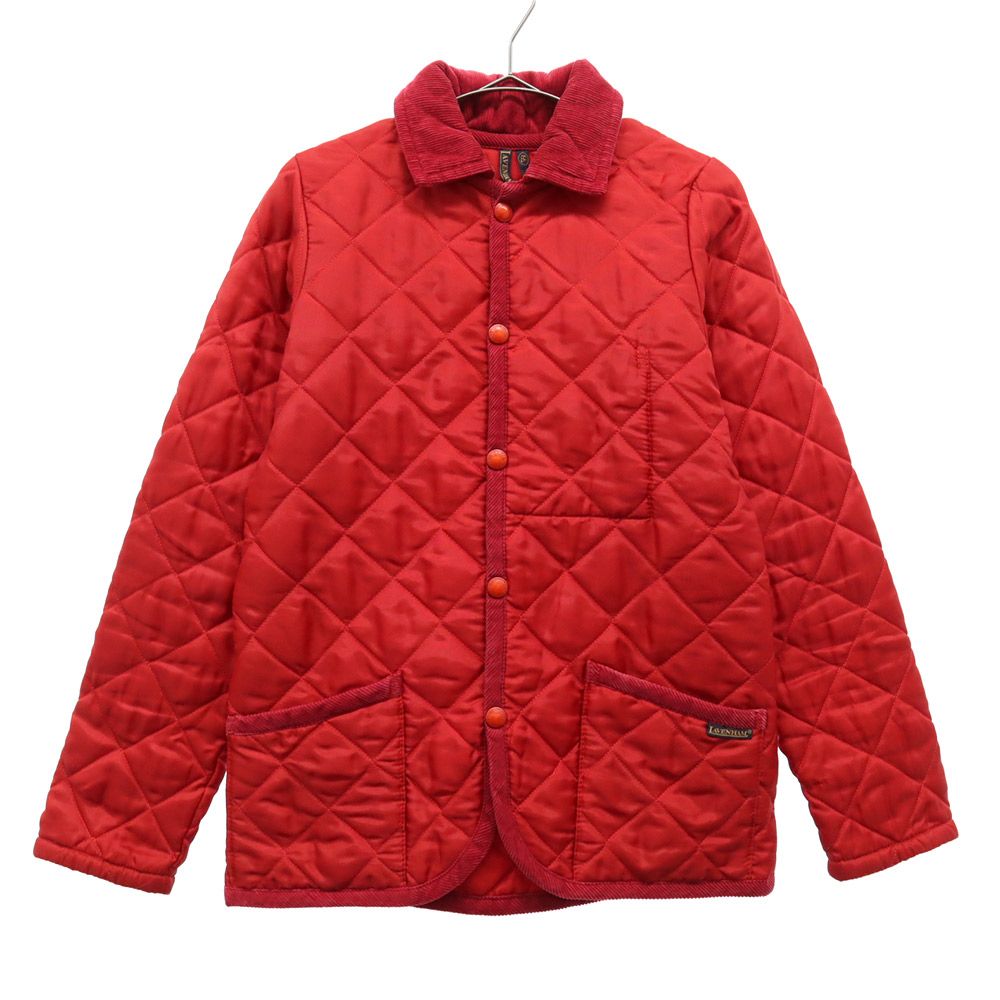 LAVENHAM ラベンハム ロゴタグ キルティング 中綿ジャケット 34 レッド レディース
