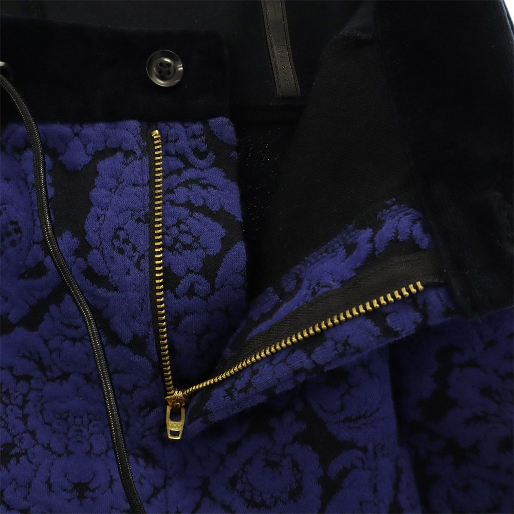 ファブレスインターナショナル 日本製 花柄 ロングパンツ ブルー レディース