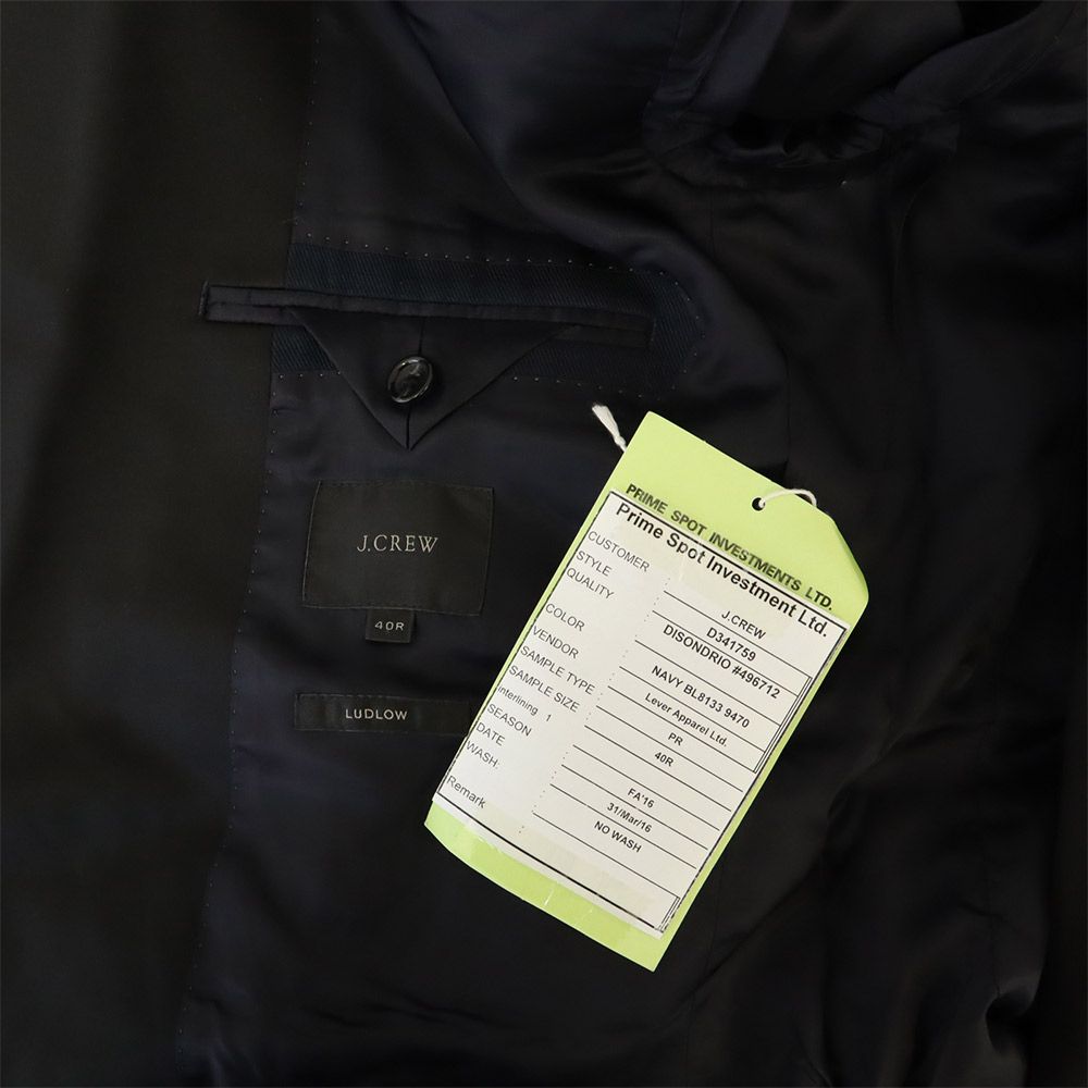 未使用 J.CREW ジェイクルー テーラードジャケット 40R ネイビー メンズ